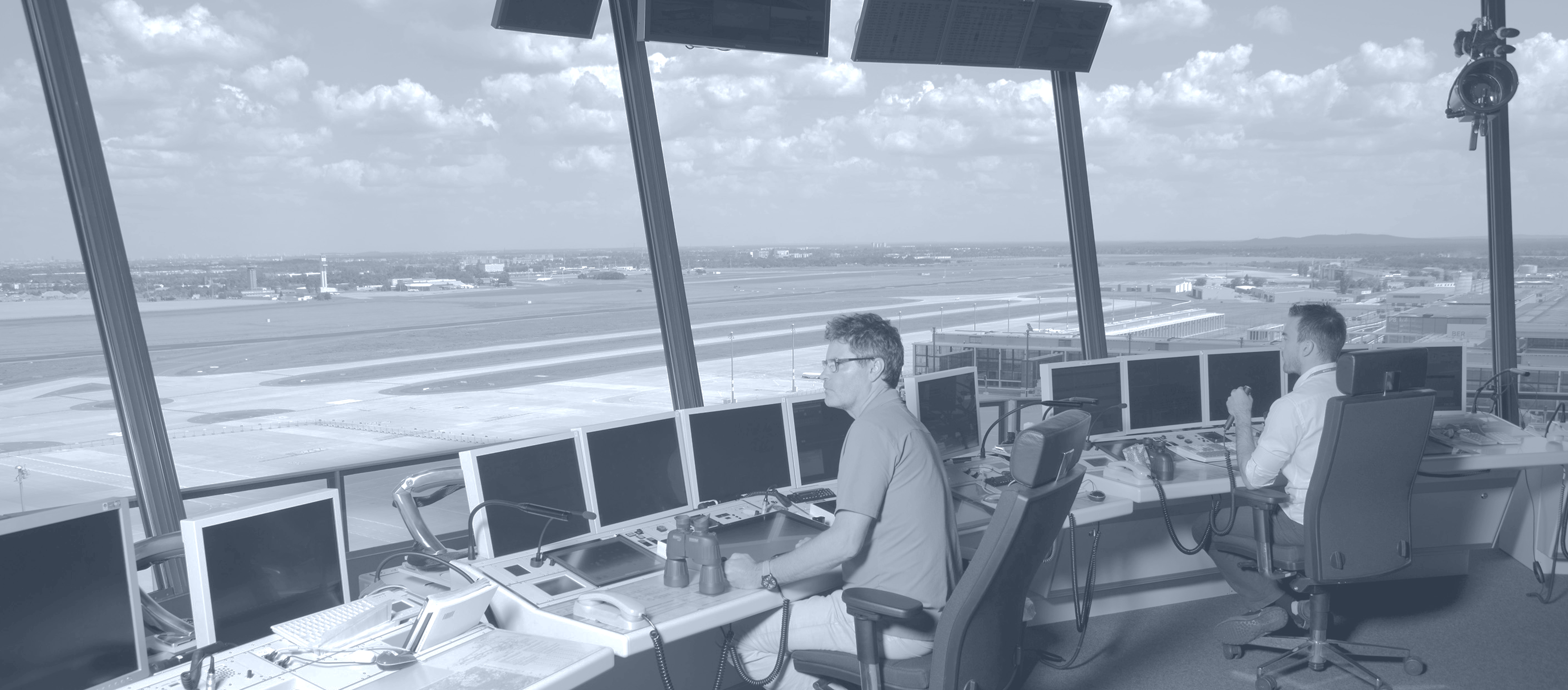 Innenansicht Büro der Deutschen Flugsicherung
